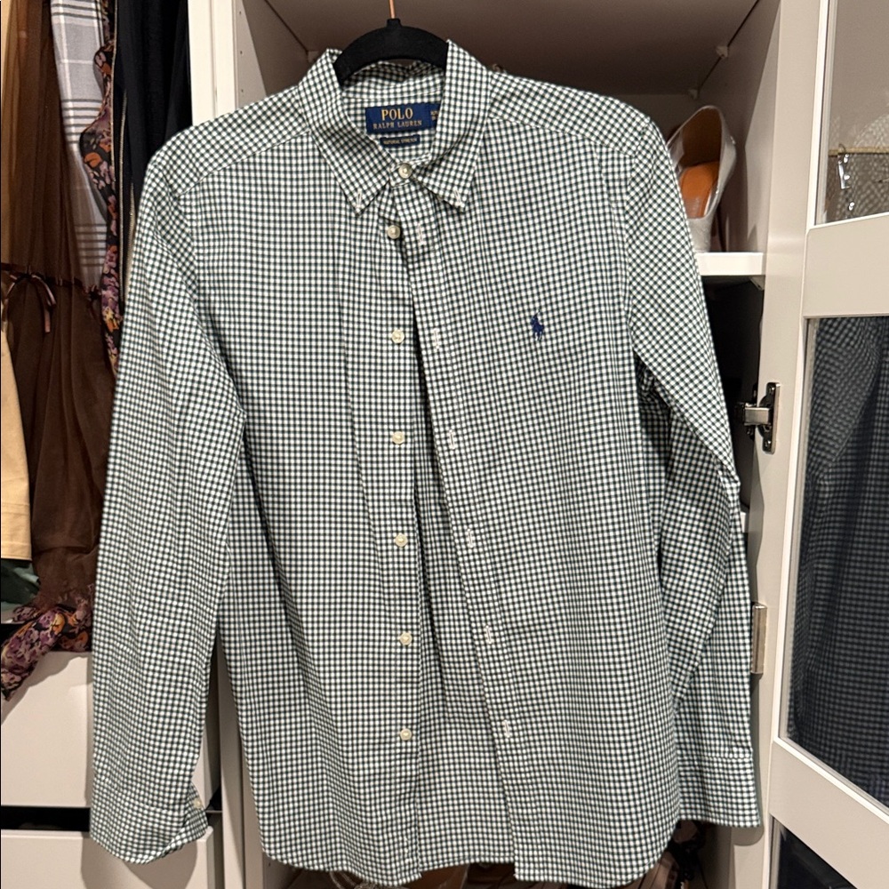 Polo by Ralph Lauren Men's Black and White Checkered Shirt